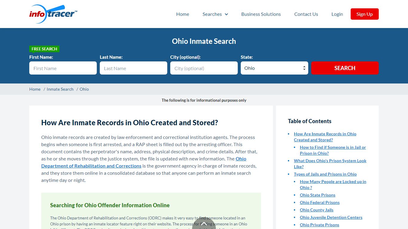 Inmate Search in Ohio prisons: Locate an OH Offender - InfoTracer