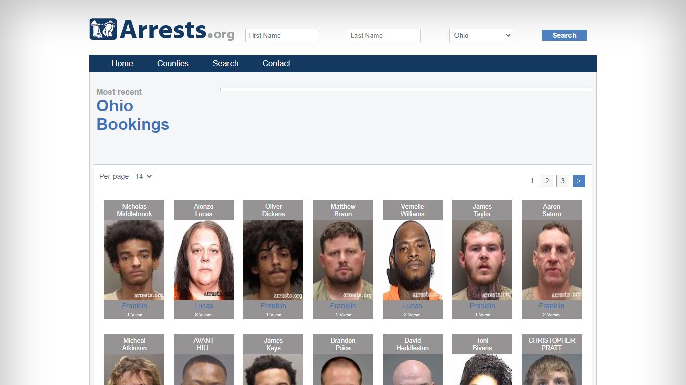 Ohio Arrests and Inmate Search